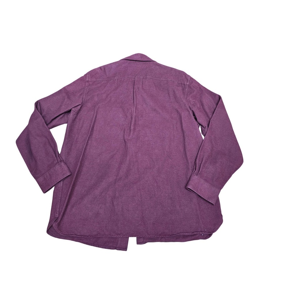 L.L. Bean Chamois Cloth Shirt Mens XL Regular Fit Burgundy Button Up Flannel - Picture 7 of 7